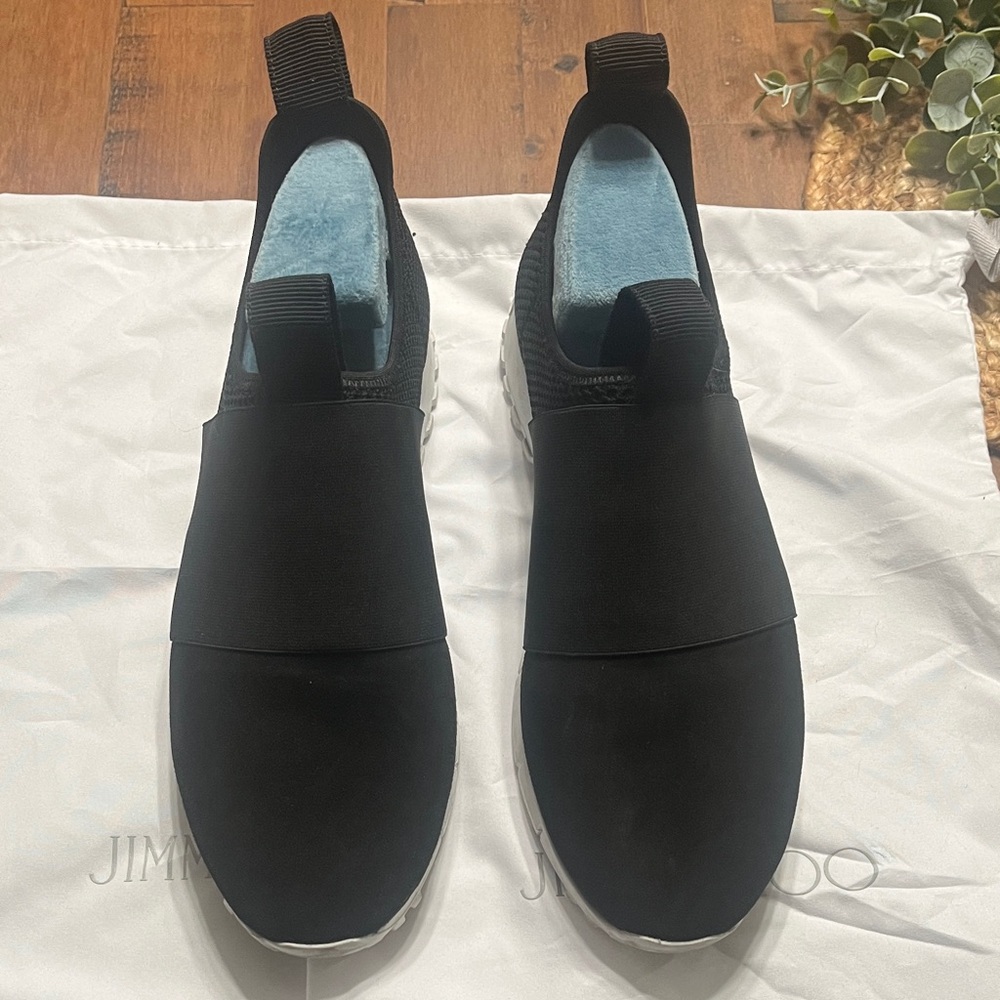 Jimmy Choo Black Slip-On Sneakers